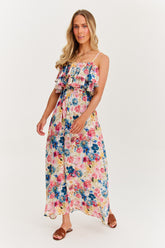 Light Garden off-the-shoulder dress